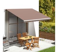 Tissu de remplacement pour auvent marron 380x295 cm polyester vidaXL