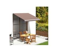 Tissu de remplacement pour auvent Marron 3x2,5 m