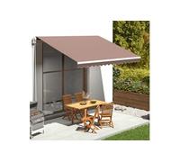 Tissu de remplacement pour auvent Marron 4x3,5 m