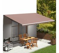 Tissu de remplacement pour auvent marron 6 x 3 m polyester vidaXL