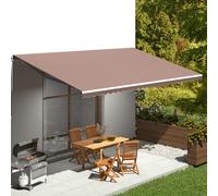 Tissu de Remplacement pour Auvent Marron 6x3 m Store Banne Jardin vidaXL
