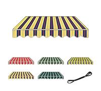 Tissu de Remplacement pour Auvent pour Balcon, Restaurant, Marché, Anti-u-v et Imperméable Toile de Canopée (sans Cadre) Lambrequin Vagues Douces(Bleu,6.5x5ft/200x150cm)