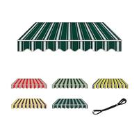 Tissu de Remplacement pour Auvent pour Balcon, Restaurant, Marché, Anti-u-v et Imperméable Toile de Canopée (sans Cadre) Lambrequin Vagues Douces(White,14x10ft/430x300cm)