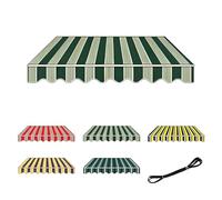 Tissu de Remplacement pour Auvent pour Balcon, Restaurant, Marché, Anti-u-v et Imperméable Toile de Canopée (sans Cadre) Lambrequin Vagues Douces(Green,8x5ft/250x150cm)