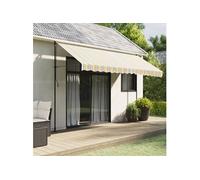 Tissu de remplacement pour auvent rayures multicolores 4x3,5 m