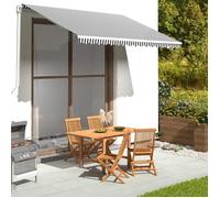 vidaXL Tissu de remplacement pour auvent Anthracite et blanc 3,5x2,5 m Blanc