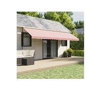 vidaXL Tissu de Remplacement pour Auvent, Voile d’Ombrage Imperméable, Toile de Store Jardin Patio Terrasse, Rayures Rouges et Blanches