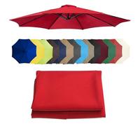 Tissu De Remplacement Pour Parasol Déporté (2/2.3/2.5/2.7/3/3.50m) Toile De Rechange Pour Parasol, Bâche De Remplacement Pour Parasol Déporté, Pour Terrasse/Jardin/Piscine(Red,8 ribs-350cm/11.4ft)