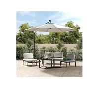 Tissu de Remplacement pour Parasol Déporté Tissu de Rechange de Parasol de Jardin Extérieur Anti-UV Anti-décoloration Blanc Sable 300 cm