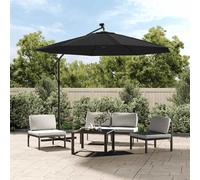 Vidaxl Tissu De Remplacement Pour Parasol Déporté Noir 300 Cm Noir