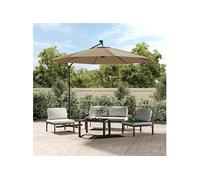vidaXL Tissu de remplacement pour parasol déporté 313815 350 cm Polyester Taupe