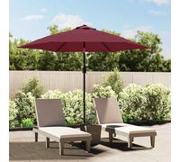 Tissu de Remplacement pour Parasol d'Extérieur Tissu de Rechange de Parasol de Jardin Anti-UV Anti-décoloration Bordeaux 300 cm