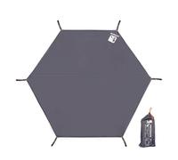 Tissu de sol de camping - Hexagone 300 x 260 cm - Tapis de sol extérieur durable | Tapis anti-humidité pour randonnée, randonnée, pique-nique, plage, voyage, configuration de survie,