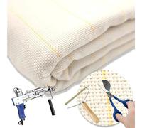 Tissu De Support en Tissu De Touffetage Primaire pour Le Tissage De Tapis, MatéRiau De Tricot, Durable Et S'éTire Bien, Tissu De Moine avec Lignes De Marquage, avec Ciseaux à Bec De Canard 2 * 1.5m