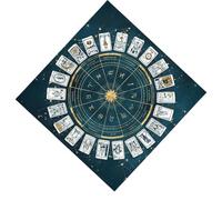 Tissu de tarot à lire | Tissu carré pour cartes de tarot, bloc de cartes en flanelle, tapis de jeu carré métaphysique pour divination, astrologie et oracles