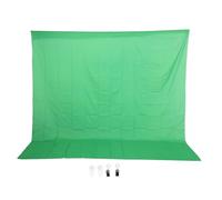 Tissu de Toile de Fond Vert Non réfléchissant de qualité supérieure, 3 x, mélange de Coton et Polyester pour Studio de Photographie, Production vidéo, Diffusion en Direct