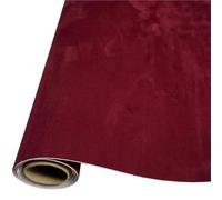 Tissu de Toit En Daim,Tissu En Daim Autocollant Tissu en velours auto-adhésif cuir suédé, 50 cm x 1 m/2 m/3 m/5 m, for garniture de toit voiture, intérieur modifié, 0,6 mm(Wine Red,50cm x 300cm)