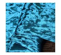Tissu de Velours écrasé au Mètre 160cm de Large Velours Extensible à 4 Voies Pour Les Costumes, La Couture, Le Bricolage Et La Décoration Intérieure(Color:bleu)