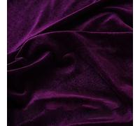 Tissu de velours extensible velours au metre ameublement Largeur 160 cm Pour coudre de l'artisanat bricolage, housse de siège de chaise, décoration d'intérieur ciel de toit automob(Color:Violet foncé)