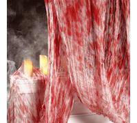 Tissu décoratif d'Halloween - 600 x 120 cm - Décoration effrayante - Pour une ambiance mystique - Décoration de fête d'Halloween - Intérieur et extérieur - Portes - Halls, vérandas, fenêtres