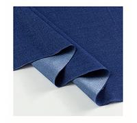 Tissu Denim Micro Extensible Tissu Denim Lavé Textile De Maison Tissus de Jeans de Créateurs de Mode Minces Matériel de Couture Matelassé（Largeur 148 cm）(Color:Bleu foncé)
