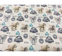 Tissu DINOSAURIOS, Tissu 100 % coton, Popeline, Imprimé animal, 1 m x 140 cm, Multicolore, Textil Pertex