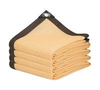 Tissu d'ombrage 270 x 305 cm Résistant Aux UV et Au Vent Bloquer Les Rayons UV, avec Œillets Filet d'ombrage avec Œillets pour Serre Jardin Couverture Potager Terrasse, Couleur Crème