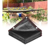 Tissu d'ombrage 70 % à 90 % noir - Filet de protection solaire d'extérieur de 7,6 x 9,1 m avec œillets, parfait pour serres, terrasses, cours et niches - Voile d'ombrage pour une protection UV