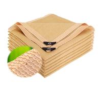 Tissu d'ombrage 80 % résistant aux UV avec œillets et filet pare-soleil respirant pour volaille, jardin, camping - (8 x 11 m)