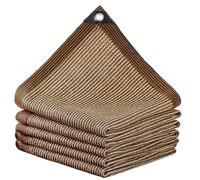 Tissu d'ombrage 90% très résistant, Couverture d'ombrage épaisse Marron café, bâche en PEHD avec Coins et œillets renforcés for Plantes, chenil for Chien, poulailler, Jardin(2 * 15m/6.5 * 48.75ft)