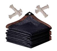 Tissu d'ombrage 98 % noir pour jardin et serre, filet pare-soleil respirant pour balcon, bâche avec accessoires pour pergola, abri d'auto et chenil (12 x 15 m)