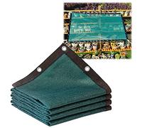 Tissu d'ombrage à 95 % pour serre, pergola, terrasse, poulailler - Bâche en maille respirante avec œillets - 5 x 7 m - Pour plantes et extérieur - Vert foncé