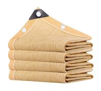 Tissu d'ombrage d'extérieur 95%, bâche en maille avec œillets, couverture d'ombrage, maille solaire for Pergola, serre, plantes en croissance Beige(3x6m)