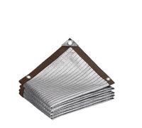 Tissu d'ombrage en aluminium réfléchissant avec protection UV à 75 % et 99 %, pour extérieur, gazebo, tente, voiles rafraîchissantes(75 %, 2 x 8 mètres)