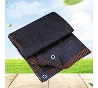 Tissu d'ombrage en maille isolante pour jardin, pergola, plante, balcon, cour - Distance entre les trous : 1 m - Noir - 5 x 5 m
