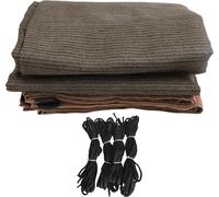 Tissu d'ombrage en polyéthylène Couverture à baldaquin avec 4 cordes pour le jardin en plein air dans l'arrière-cour Pont café 2x5 m/6,56 x 16,4 ft