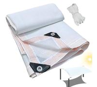 Tissu d'ombrage Filet d'ombrage Extérieur,Voile d'ombrage de Jardin avec œillets,Filet Protection Solaire 60% Blanc,Toile d'ombre extérieur pour pergola 1m 3.5m 5m 6.5m 8m 10m 11.5m 12m(8.5x18m)