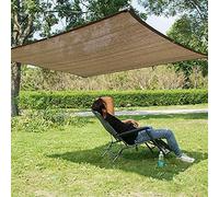 Tissu d'ombrage marron - Protection UV à 90 % avec œillets - Respirant - Idéal pour terrasse, jardin, 3 x 4 m, 5 x 5 m, 2 x 4 x 6 m, 3 x 5 m, 6 x 6 m, 5 x 4 m, 5 x 7 m.