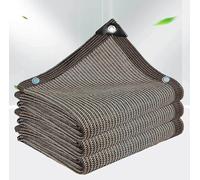 Tissu d'ombrage pour extérieur - 5 x 5 œillets - Protection UV à 90 % - Marron - Pour jardin, terrasse, pergola, cour et terrasse - 4 x 4 m