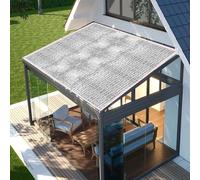 Tissu d'ombrage réfléchissant à 99 % en feuille d'aluminium avec œillets - Filet solaire argenté pour une utilisation en extérieur - Disponible en tailles de 0,9 à 10,4 m, parfait pour l'ombre du