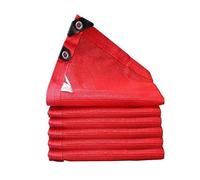 Tissu d'ombrage rouge à 92 % bloquant les rayons UV - Pour utilisation extérieure, serre de jardin et terrasse - Bords renforcés avec œillets (4 x 4 m)