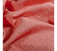 Tissu Double gaze Baya Pois dorés sur fond Marsala - Par 50 cm