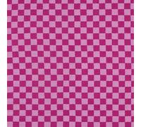 Tissu Double gaze de Coton à carreaux Réversible Magenta fuschia - Par 50 cm