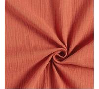 Sevira Kids Craft Loom - Tissu Double Gaze de Coton, Terracotta- au mètre, par 50 cm