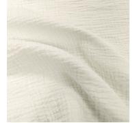 Tissu double gaze de coton uni FRIPOUILLE ecru