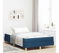 Tissu Doux et Bois Robuste Moderne Contemporain Bleu 120 x 190 cm | Lit à Ressorts avec Matelas Bleu 120x190 cm Tissu, Durable Literie Moderne, Sommier à Lattes pour Chambre Contemporaine,
