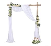 Tissu drapé léger en mousseline de soie pour arche de mariage, 300 x 75 cm, convient pour les fêtes prénuptiales et les cérémonies à l'église (blanc)