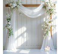 Tissu drapé pour Arche de Mariage, 1 Panneau, 71,1 cm x 5,8 m, Blanc pour Arche de Mariage, décoration de Plafond