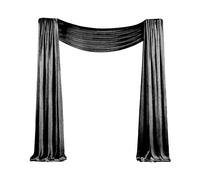 Tissu drapé pour arche de mariage pour cérémonie d'Halloween, noir