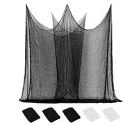 Tissu effrayant blanc, chiffon effrayant, 5 pièces de gaze pour couvrir les portes effrayantes | Mousseline de soie blanche effrayante pour fournitures de fête d'Halloween, décoration